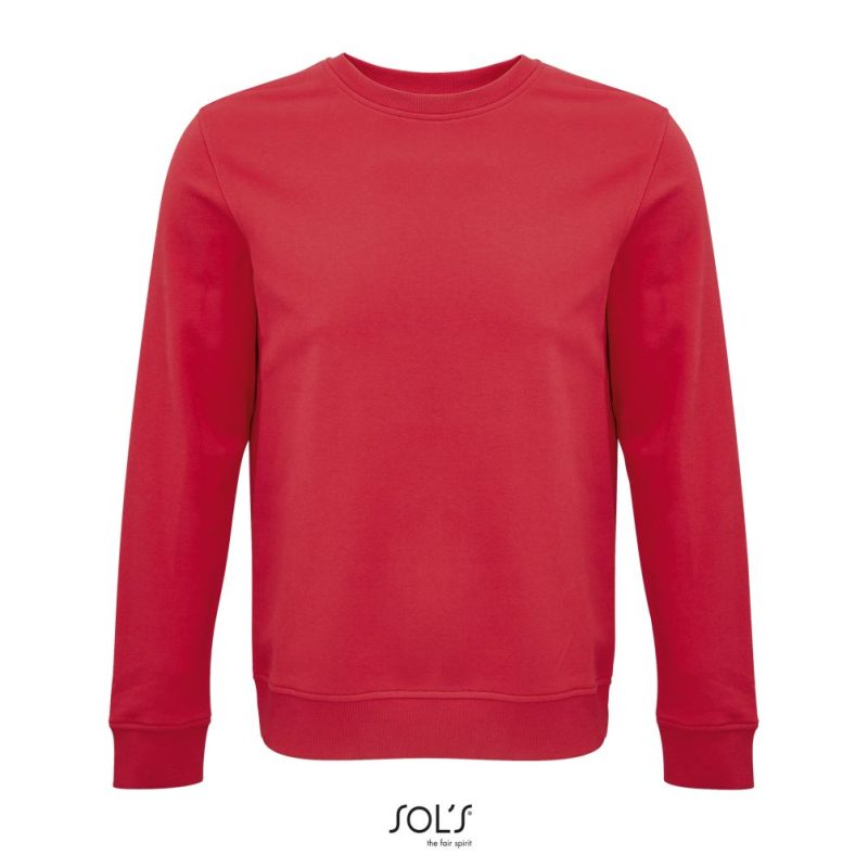 Sudadera Unisex De Cuello Redondo Comet Sols - Rojo - Sols