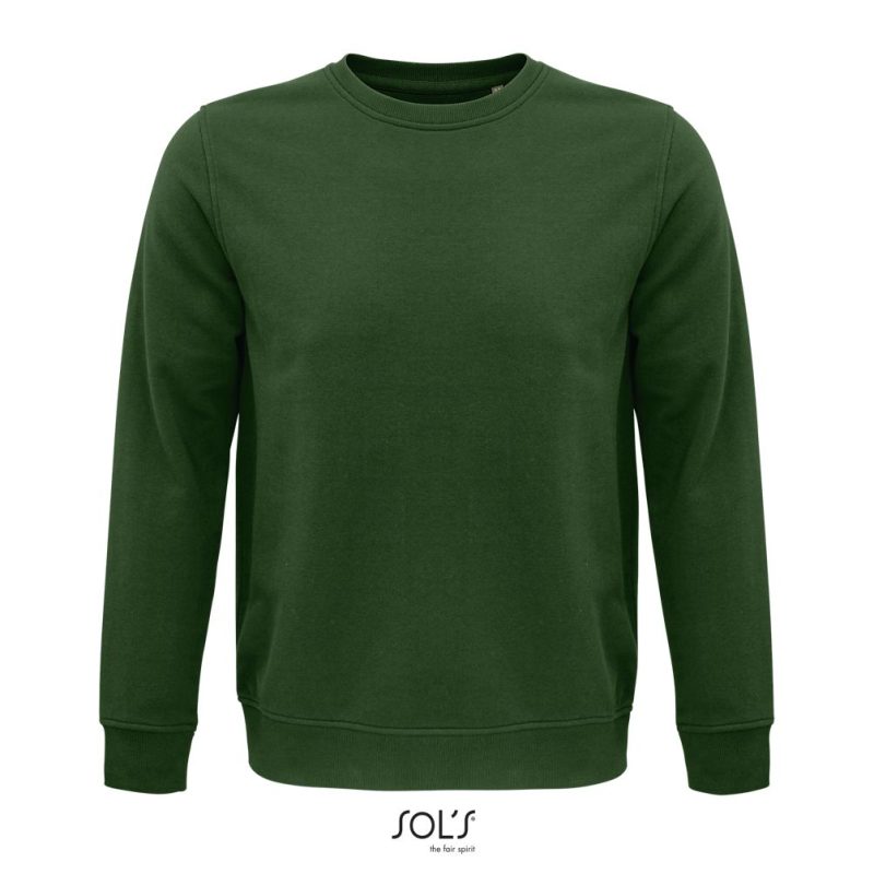 Sudadera Unisex De Cuello Redondo Comet Sols - Verde Botella - Sols