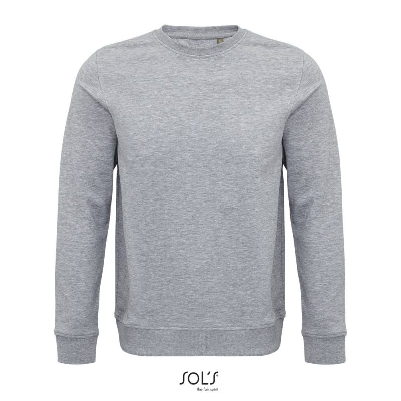 Sudadera Unisex De Cuello Redondo Comet Sols - Gris Mezcla - Sols