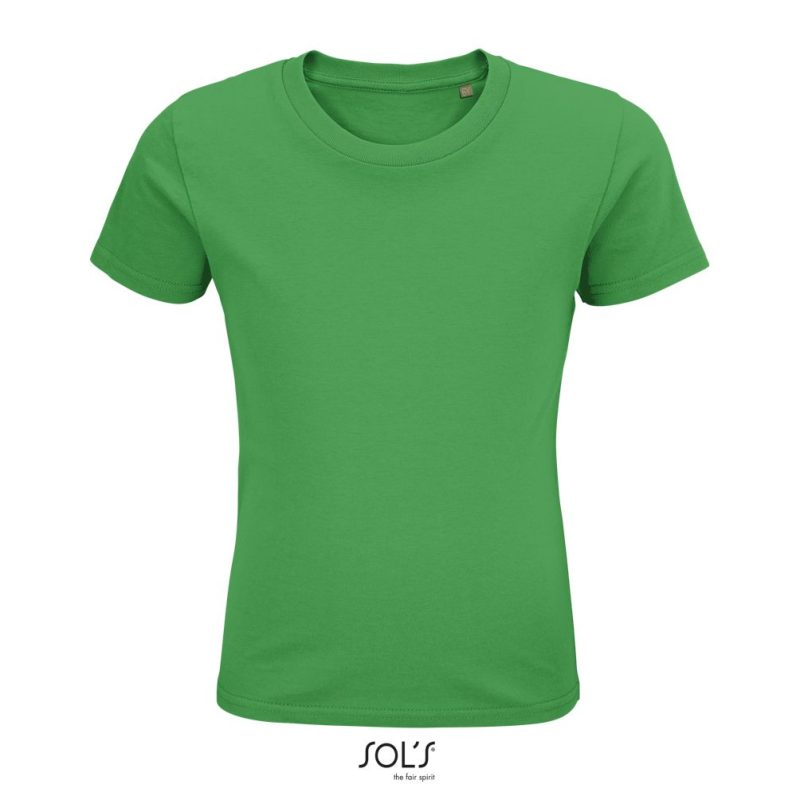 Camiseta Ajustada De Cuello Redondo Para Niños Pioneer Kids Sols - Verde Pradera - Sols
