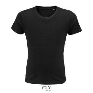 Camiseta Ajustada De Cuello Redondo Para Niños Pioneer Kids Sols - Negro Profundo - Sols
