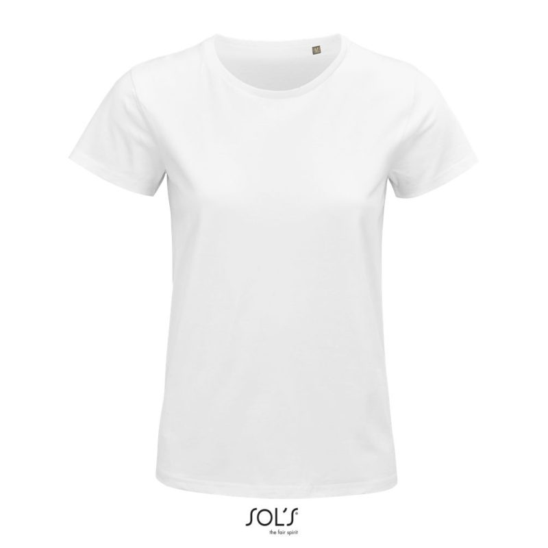 Camiseta Mujer Ajustada De Punto Liso Y Cuello Redondo Pioneer Women Sols - Blanco - Sols