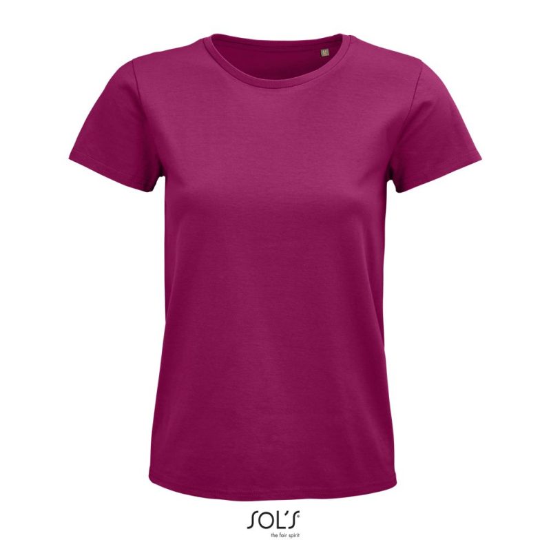 Camiseta Mujer Ajustada De Punto Liso Y Cuello Redondo Pioneer Women Sols - Fucsia - Sols