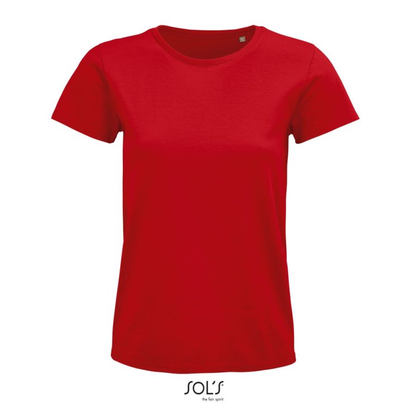 Camiseta Mujer Ajustada De Punto Liso Y Cuello Redondo Pioneer Women Sols - Rojo - Sols