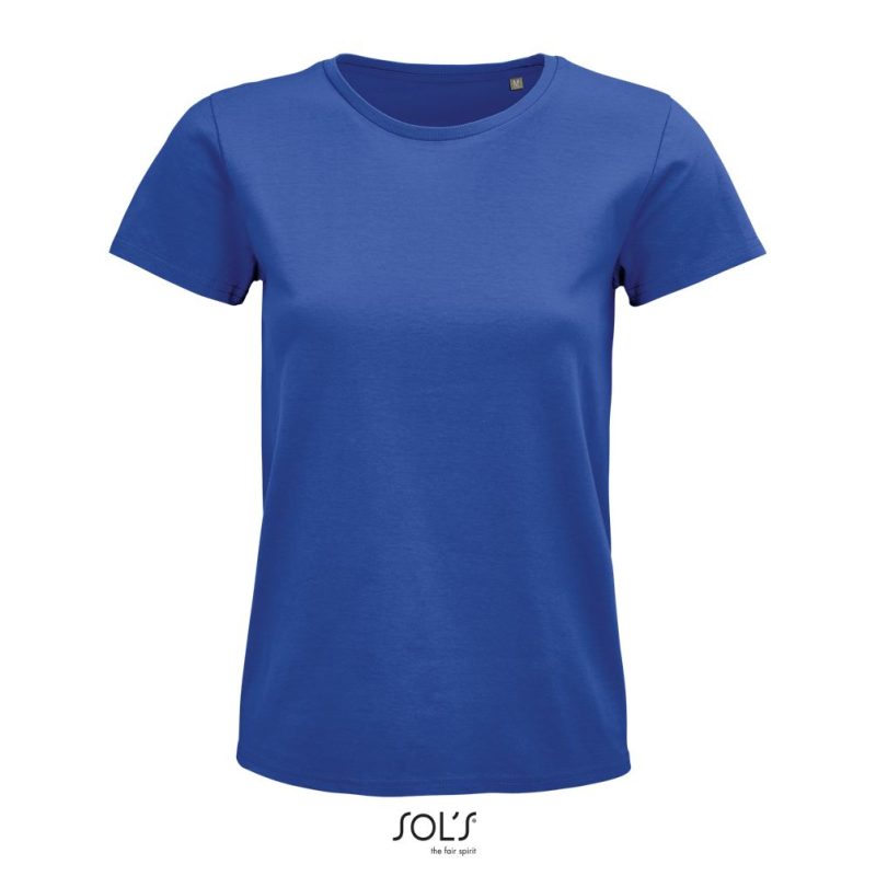 Camiseta Mujer Ajustada De Punto Liso Y Cuello Redondo Pioneer Women Sols - Azul Royal - Sols