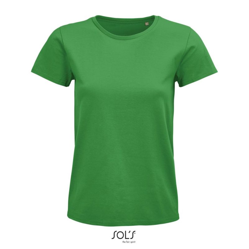 Camiseta Mujer Ajustada De Punto Liso Y Cuello Redondo Pioneer Women Sols - Verde Pradera - Sols