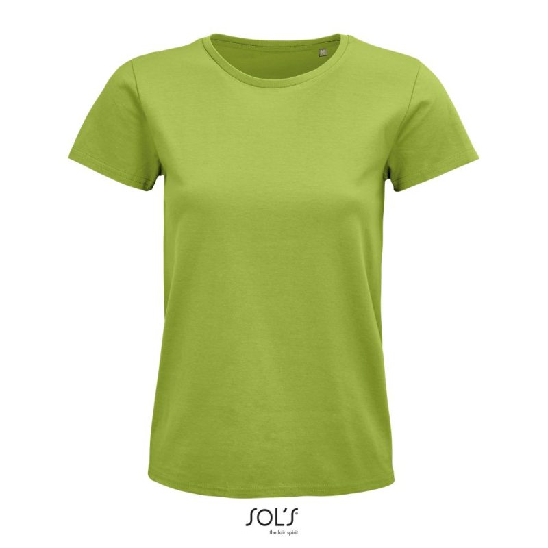 Camiseta Mujer Ajustada De Punto Liso Y Cuello Redondo Pioneer Women Sols - Verde Manzana - Sols