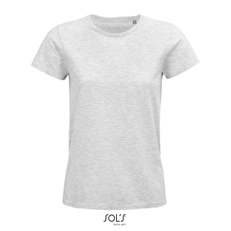 Camiseta Mujer Ajustada De Punto Liso Y Cuello Redondo Pioneer Women Sols - Ash - Sols