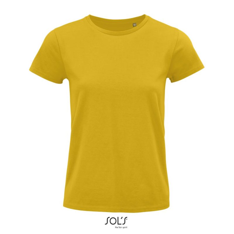 Camiseta Mujer Ajustada De Punto Liso Y Cuello Redondo Pioneer Women Sols - Amarillo - Sols