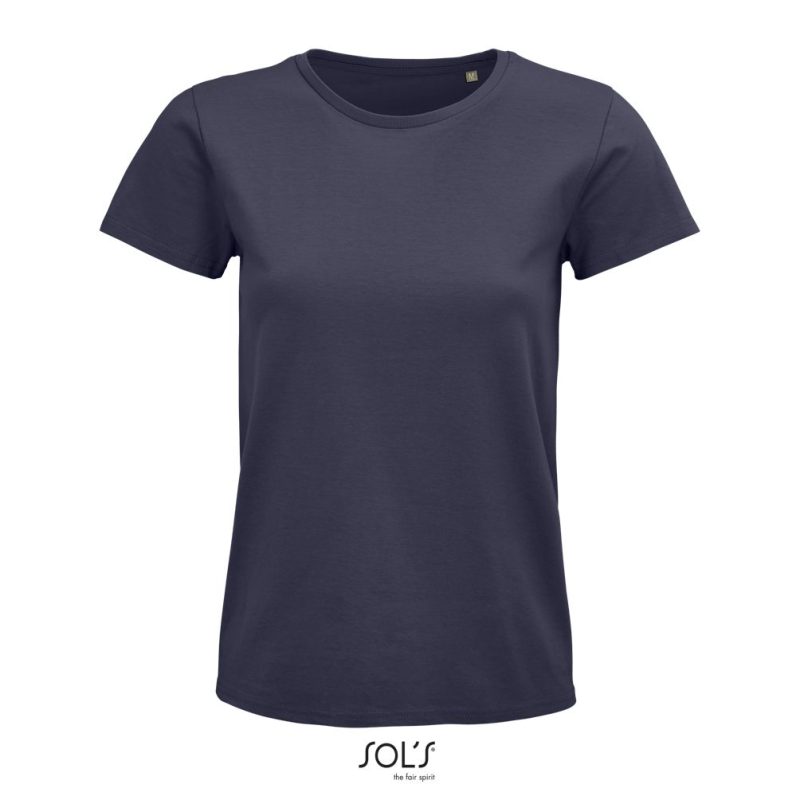 Camiseta Mujer Ajustada De Punto Liso Y Cuello Redondo Pioneer Women Sols - Gris Ratón - Sols