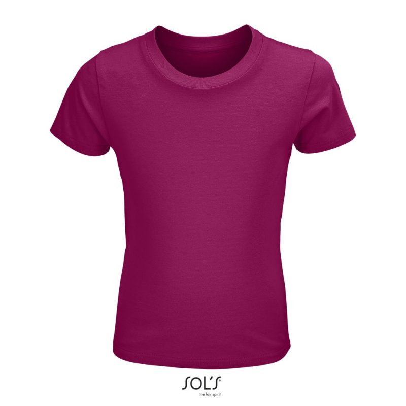 Camiseta Ajustada De Cuello Redondo Para Niño Crusader Kids Sols - Fucsia - Sols