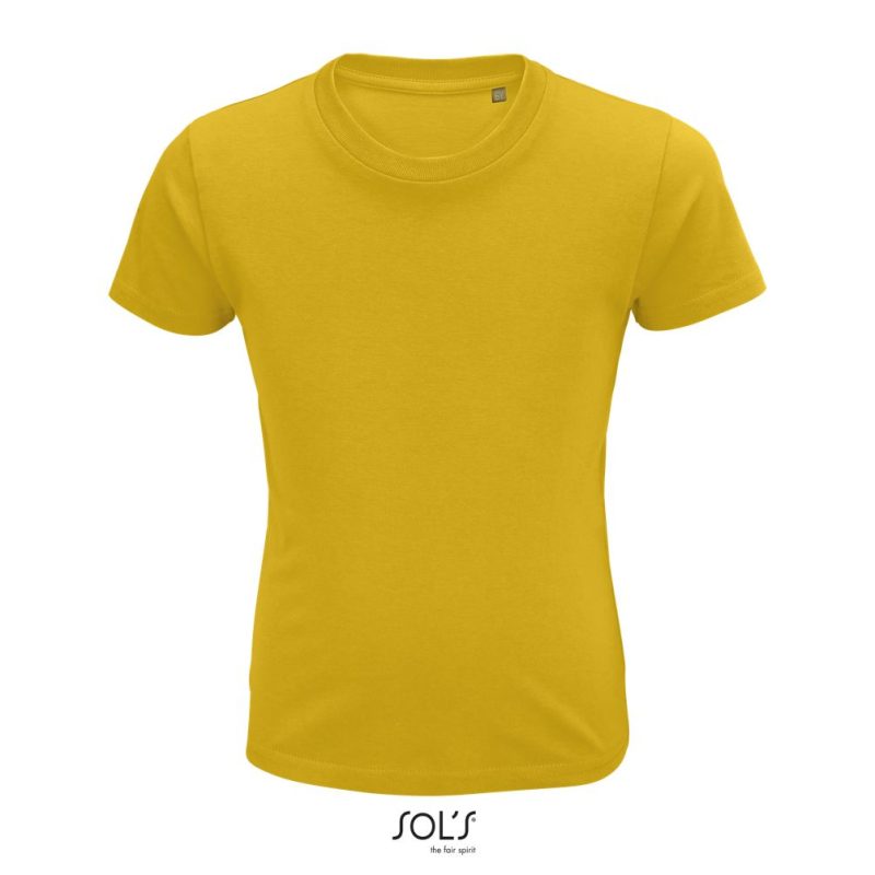 Camiseta Ajustada De Cuello Redondo Para Niño Crusader Kids Sols - Amarillo - Sols