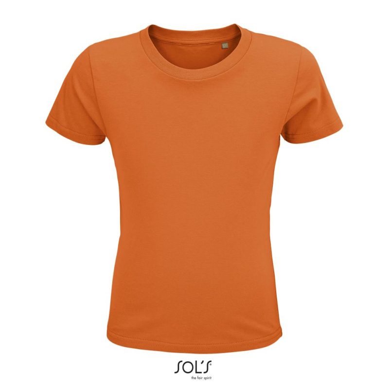 Camiseta Ajustada De Cuello Redondo Para Niño Crusader Kids Sols - Naranja - Sols
