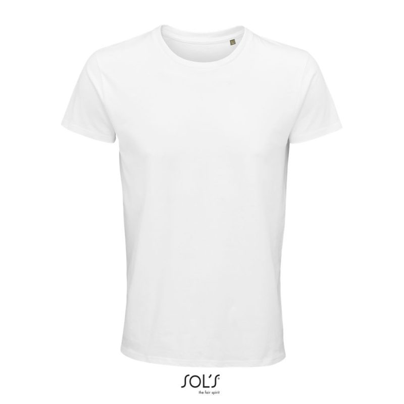 Camiseta Hombre Ajustada De Punto Liso Y Cuello Redondo Crusader Men Sols - Blanco - Sols