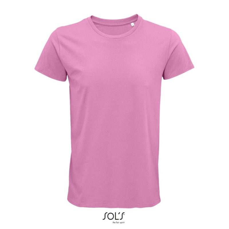 Camiseta Hombre Ajustada De Punto Liso Y Cuello Redondo Crusader Men Sols - Rosa Orquídea - Sols