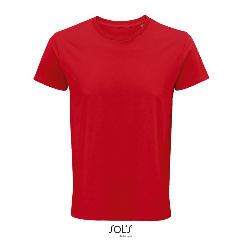 Camiseta Hombre Ajustada De Punto Liso Y Cuello Redondo Crusader Men Sols - Rojo - Sols