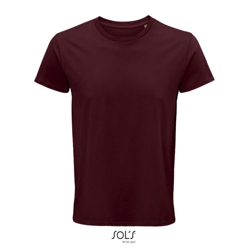 Camiseta Hombre Ajustada De Punto Liso Y Cuello Redondo Crusader Men Sols - Burdeos - Sols