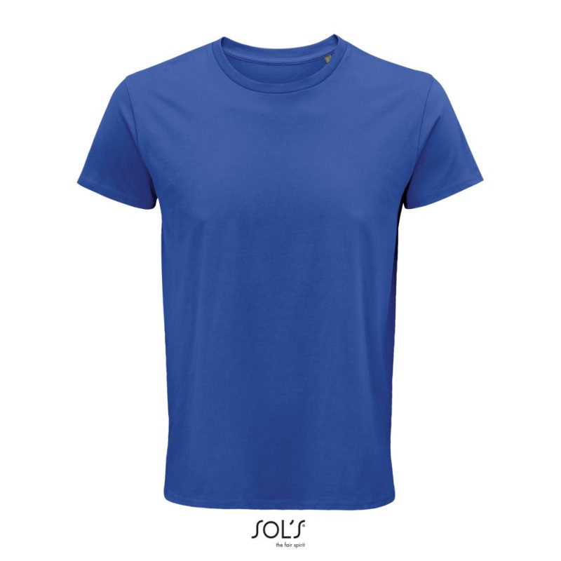 Camiseta Hombre Ajustada De Punto Liso Y Cuello Redondo Crusader Men Sols - Azul Royal - Sols