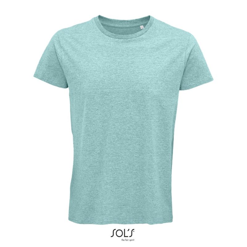 Camiseta Hombre Ajustada De Punto Liso Y Cuello Redondo Crusader Men Sols - Verde Jaspeado Claro - Sols