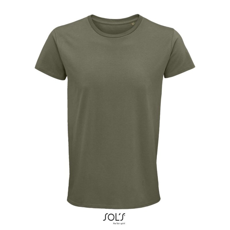 Camiseta Hombre Ajustada De Punto Liso Y Cuello Redondo Crusader Men Sols - Caqui - Sols