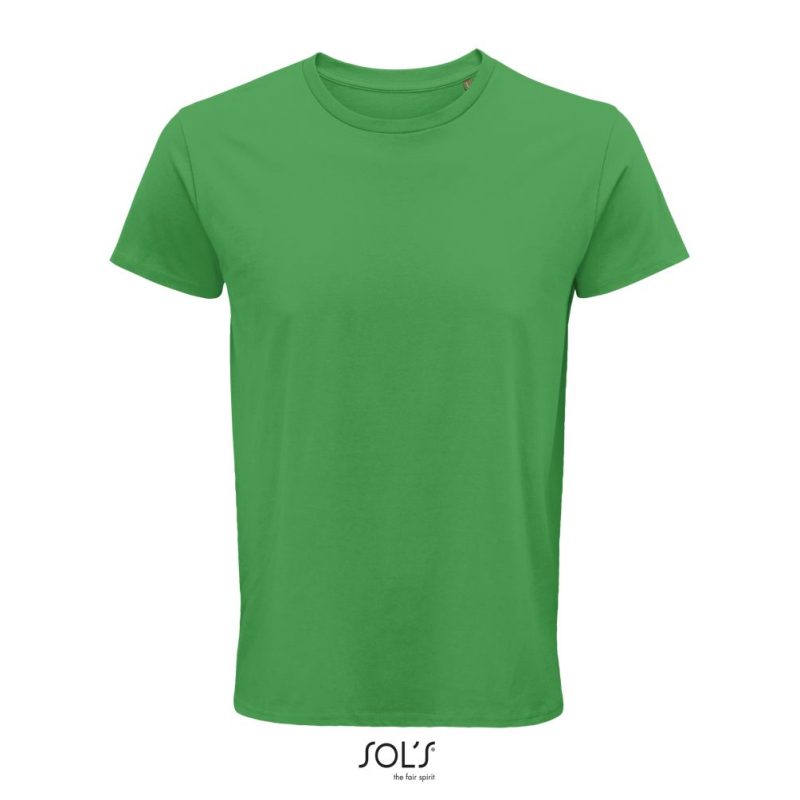 Camiseta Hombre Ajustada De Punto Liso Y Cuello Redondo Crusader Men Sols - Verde Pradera - Sols