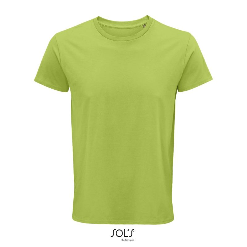 Camiseta Hombre Ajustada De Punto Liso Y Cuello Redondo Crusader Men Sols - Verde Manzana - Sols