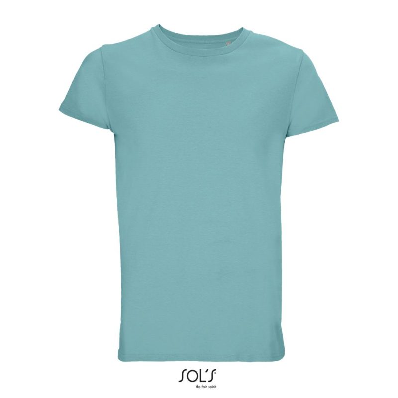 Camiseta Hombre Ajustada De Punto Liso Y Cuello Redondo Crusader Men Sols - Azul Piscina - Sols