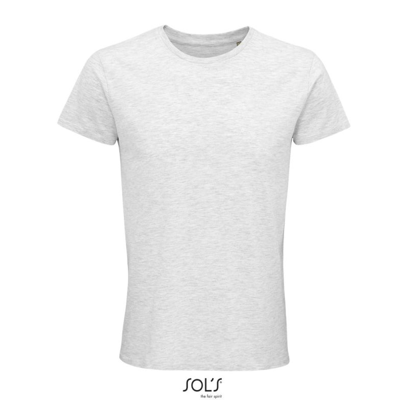 Camiseta Hombre Ajustada De Punto Liso Y Cuello Redondo Crusader Men Sols - Ash - Sols