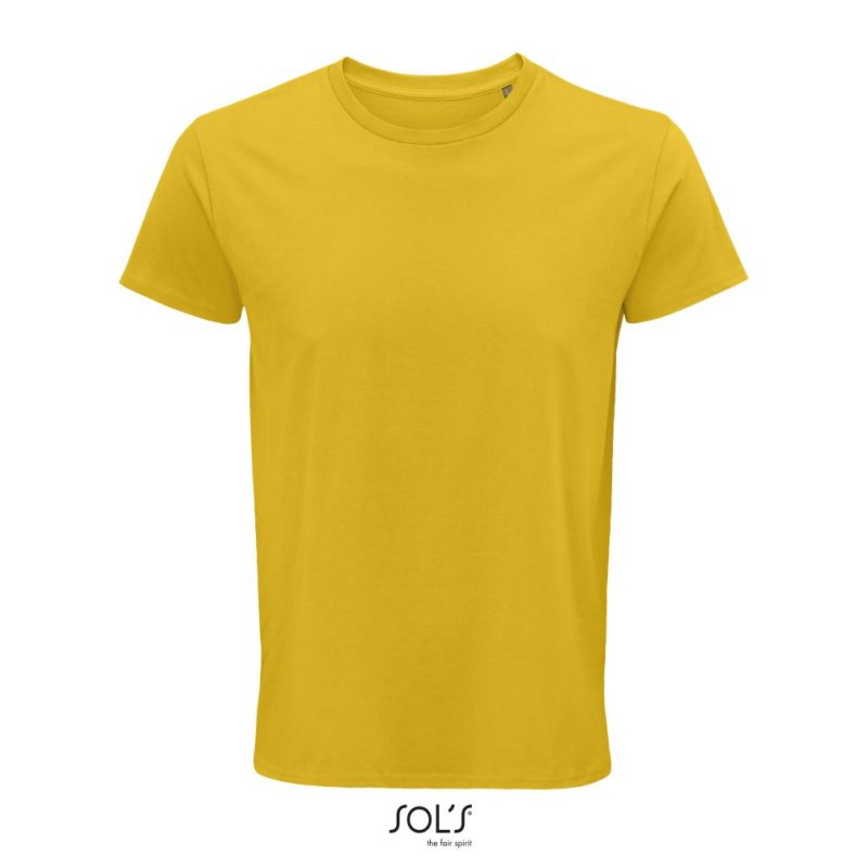 Camiseta Hombre Ajustada De Punto Liso Y Cuello Redondo Crusader Men Sols - Amarillo - Sols