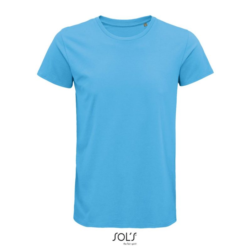 Camiseta Hombre Ajustada De Punto Liso Y Cuello Redondo Crusader Men Sols - Aqua - Sols