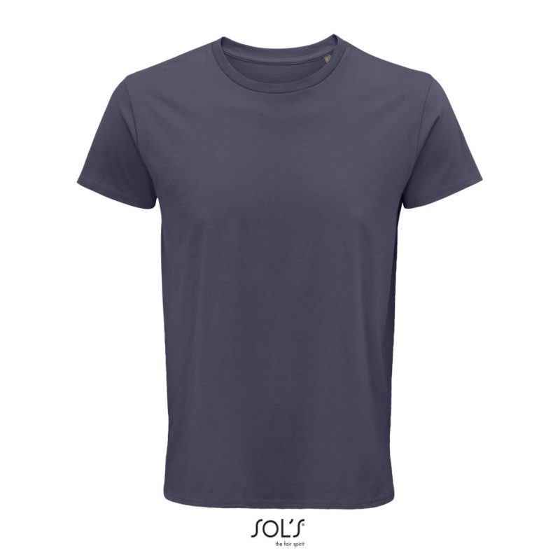 Camiseta Hombre Ajustada De Punto Liso Y Cuello Redondo Crusader Men Sols - Gris Ratón - Sols