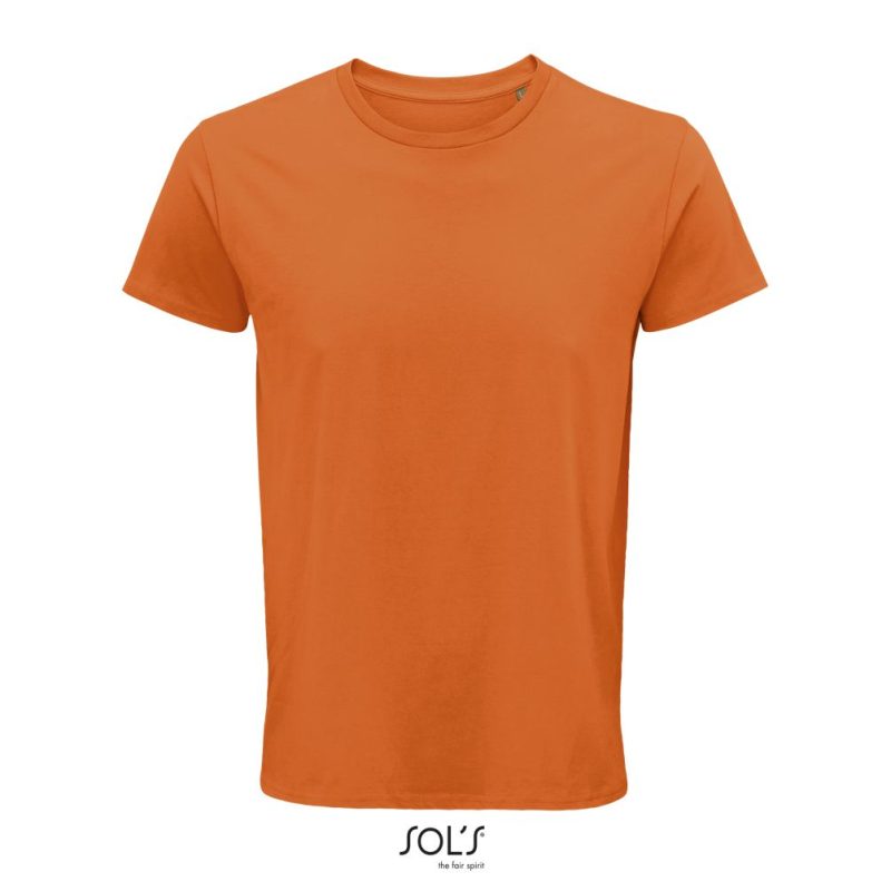 Camiseta Hombre Ajustada De Punto Liso Y Cuello Redondo Crusader Men Sols - Naranja - Sols