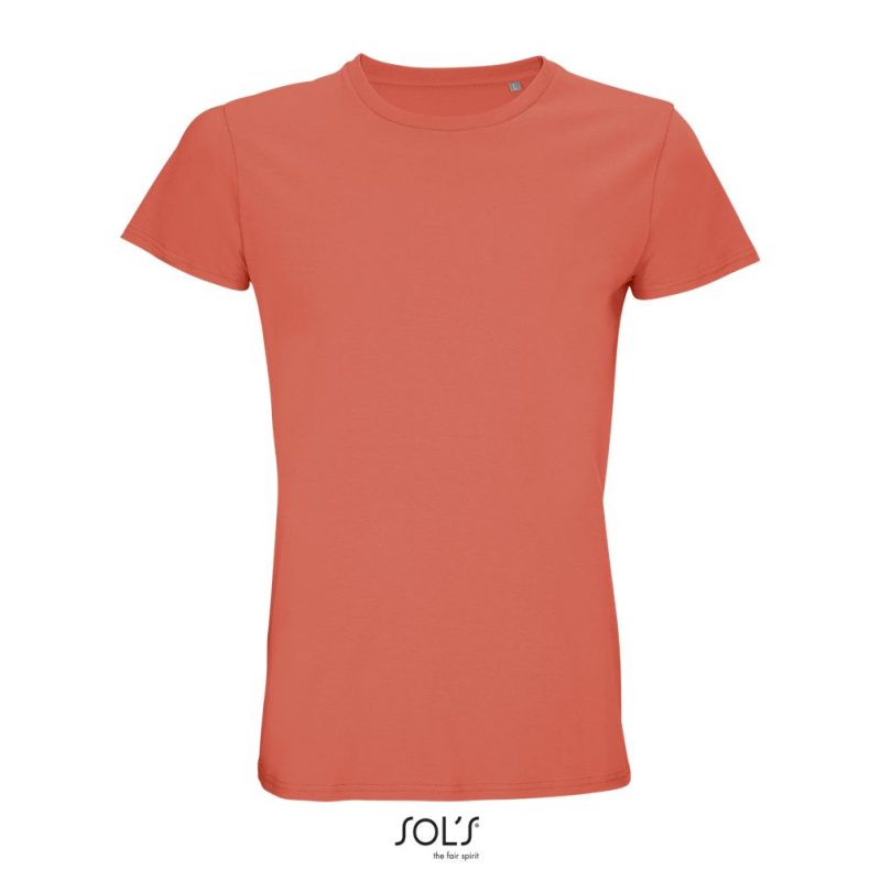 Camiseta Hombre Ajustada De Punto Liso Y Cuello Redondo Crusader Men Sols - Naranja Pop - Sols
