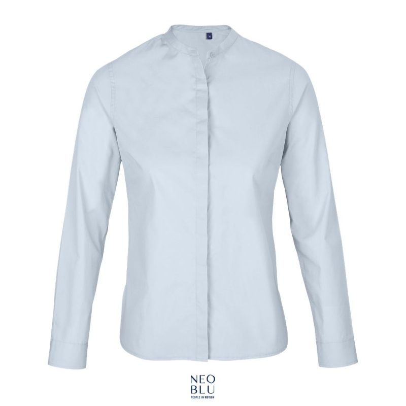 Camisa De Cuello Mandarín Para Mujer Neoblu Bart Women Sols - Azul Claro - Sols