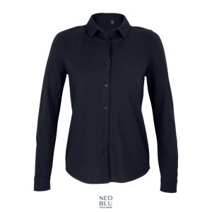 Camisa De Piqué De Algodón Para Mujer Neoblu Basile Women Sols - Noche - Sols