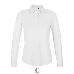 Camisa De Piqué De Algodón Para Mujer Neoblu Basile Women Sols - Blanco Óptimo - Sols