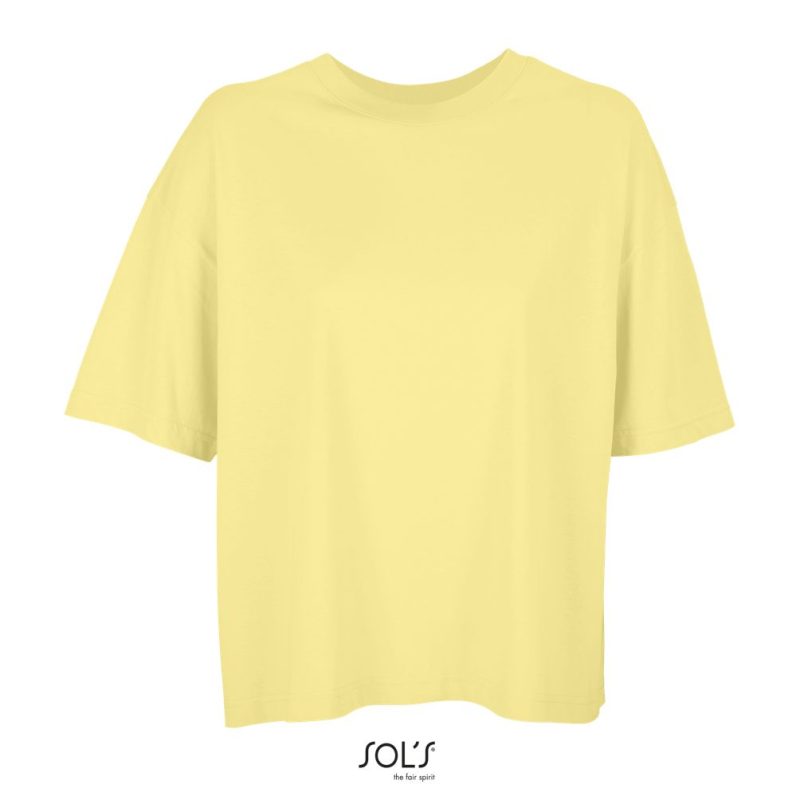 Camiseta Oversize De Mujer Boxy Women Sols - Amarillo Claro - Sols