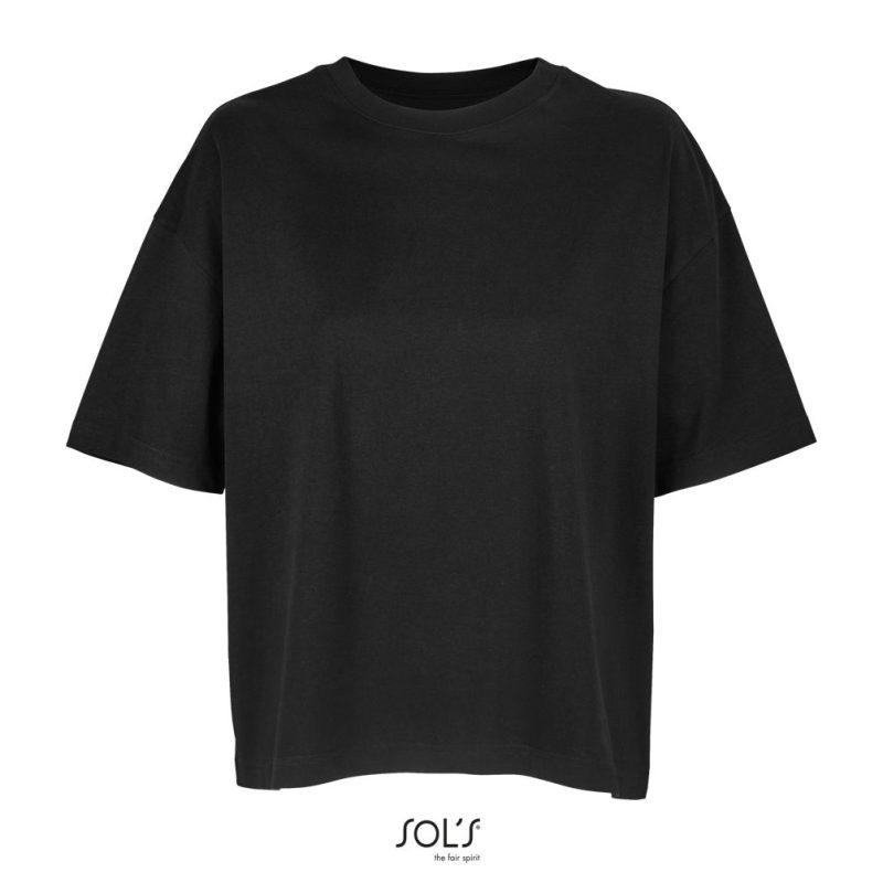 Camiseta Oversize De Mujer Boxy Women Sols - Negro Profundo - Sols