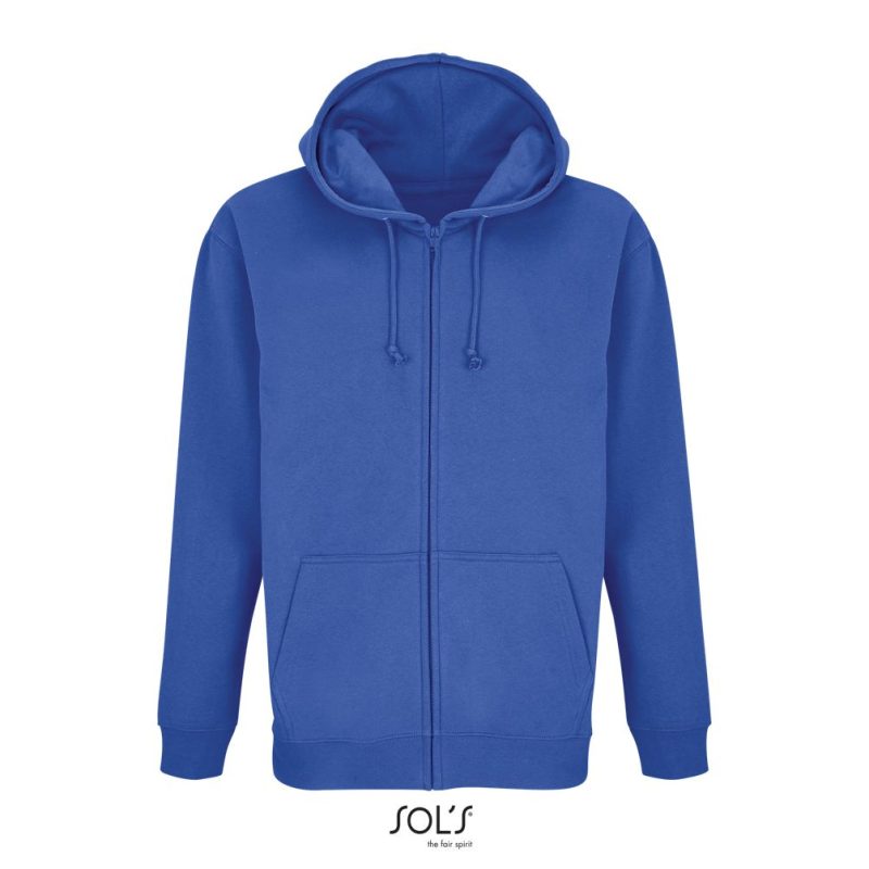 Sudadera Unisex Con Cremallera Y Capucha Carter Sols - Azul Royal - Sols