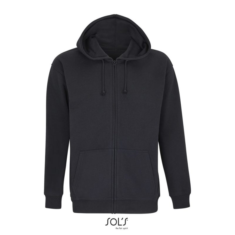 Sudadera Unisex Con Cremallera Y Capucha Carter Sols - Negro - Sols