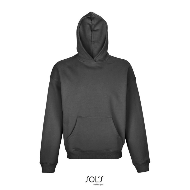 Sudadera Unisex Oversize Connor Sols - Gris Ratón - Sols