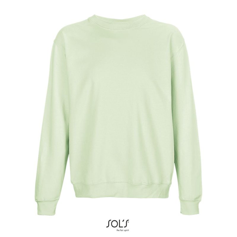 Sudadera Unisex Cuello Redondo Columbia Sols - Verde Crema - Sols