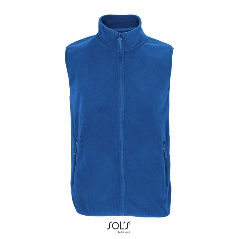 Chaleco De Microfibra Unisex Con Cremallera Factor Bw Sols - Azul Royal - Sols
