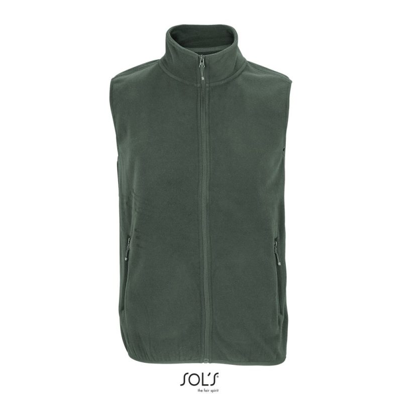 Chaleco De Microfibra Unisex Con Cremallera Factor Bw Sols - Verde Bosque - Sols