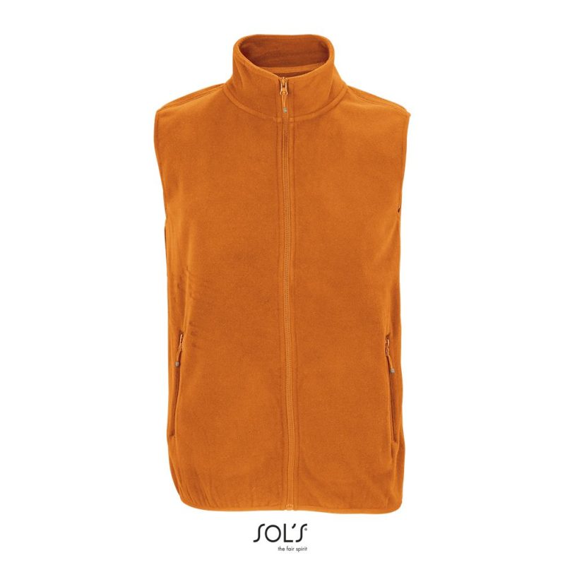 Chaleco De Microfibra Unisex Con Cremallera Factor Bw Sols - Naranja - Sols