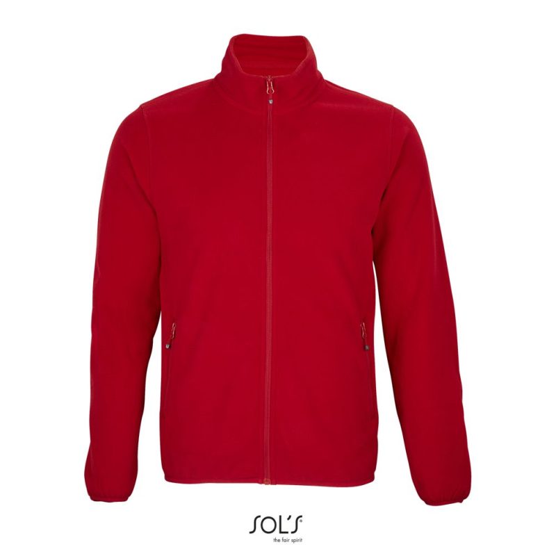 Chaqueta Con Cremallera De Microfibra Para Hombre Factor Men Sols - Rojo - Sols