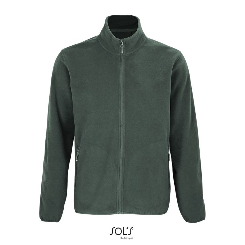 Chaqueta Con Cremallera De Microfibra Para Hombre Factor Men Sols - Verde Bosque - Sols