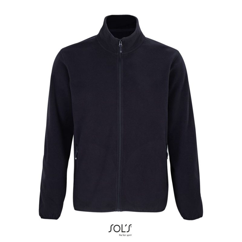 Chaqueta Con Cremallera De Microfibra Para Hombre Factor Men Sols - Azul Marino - Sols
