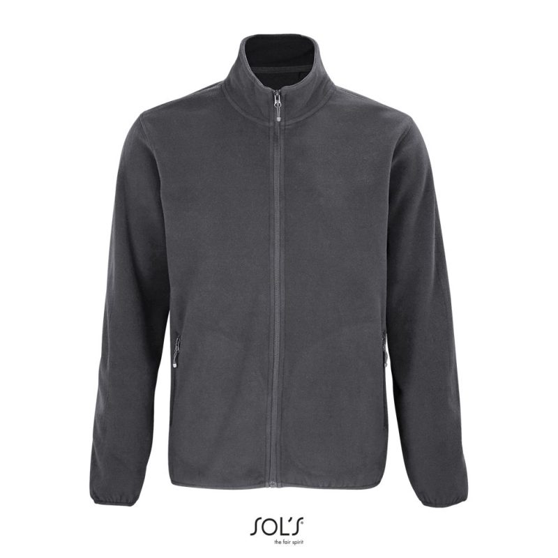 Chaqueta Con Cremallera De Microfibra Para Hombre Factor Men Sols - Antracita - Sols