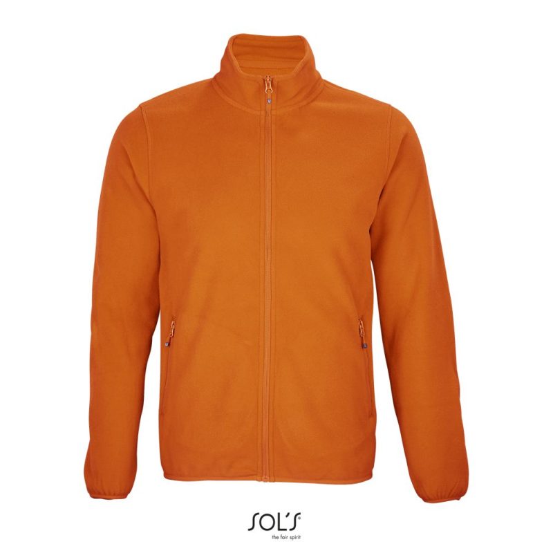 Chaqueta Con Cremallera De Microfibra Para Hombre Factor Men Sols - Naranja - Sols